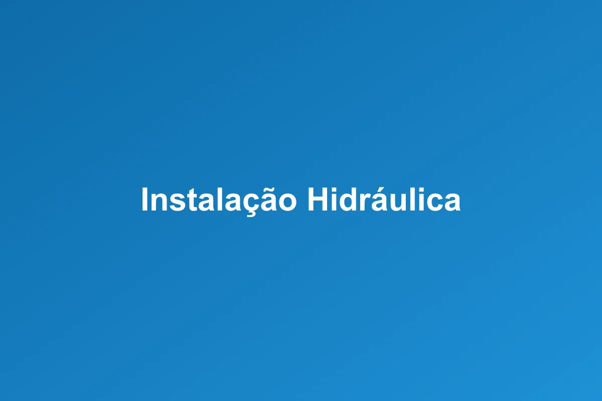 Instalação hidráulica em Camaçari