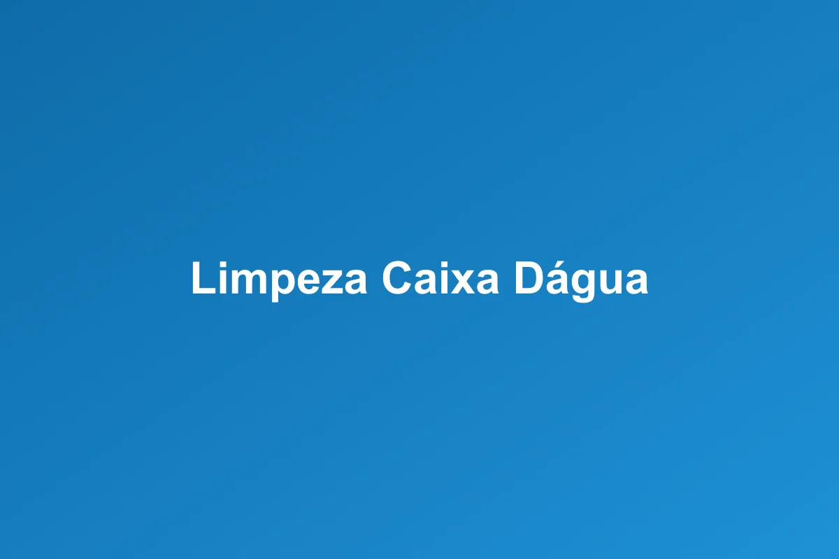 Limpeza de caixa d'água em Camaçari